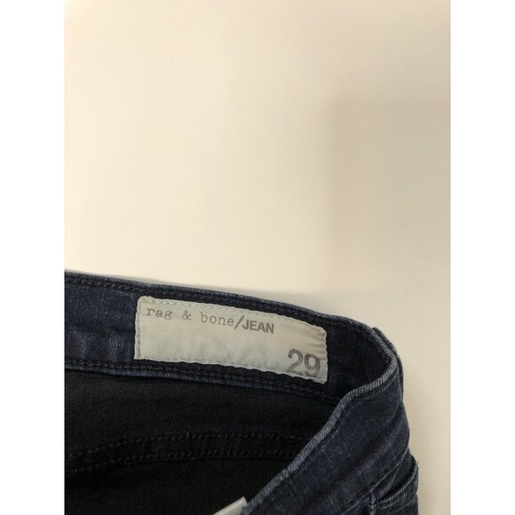 Rag And Bone Women’s 29x28 Dark Blue Jeans Designer Skinny Leg Stretch - Picture 4 of 6